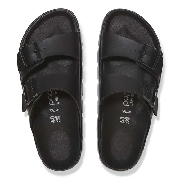 BIRKENSTOCK PAPILLIO ARIZONA CHUNKY BIRKO FLOR SANDALS BLACK 37 6 - Picture 4 of 9